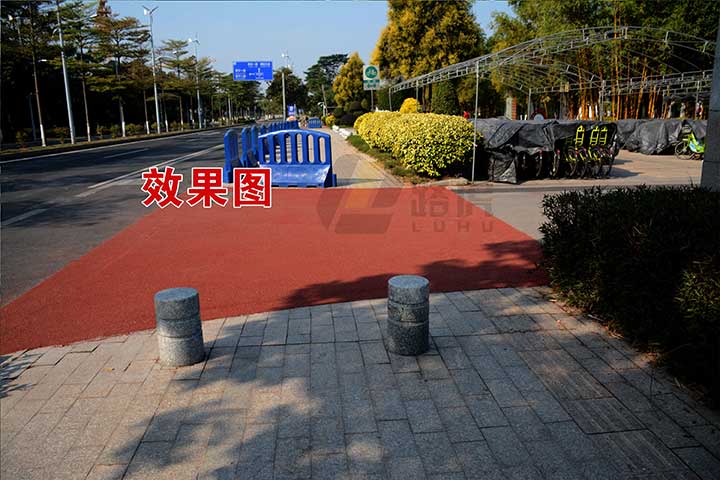 彩色防滑标线路面的施工做法