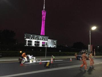 2017年城市道路双组份标线涂料施工案例